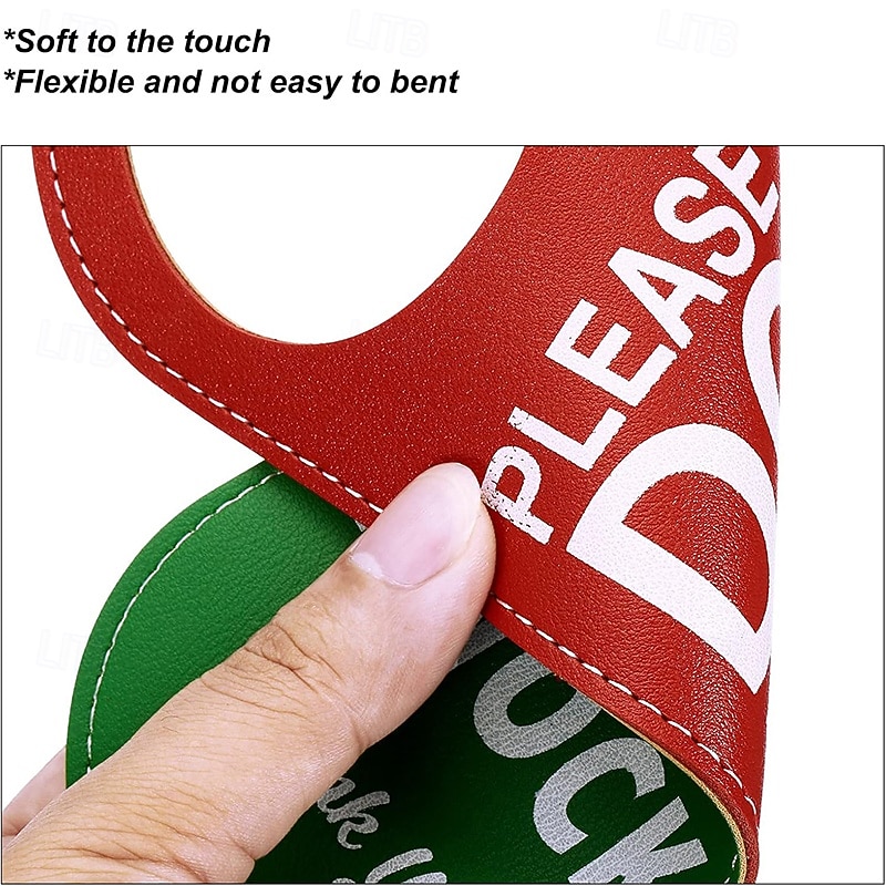 Do Not Disturb Sign Door Hanger Sign PU Leather Welcome Please Knock Sign Ideal for Offices Clinics Law Firms Hotels or during Therapy Massage Spa Counseling Sessions 2026 - $9.99 –P4
