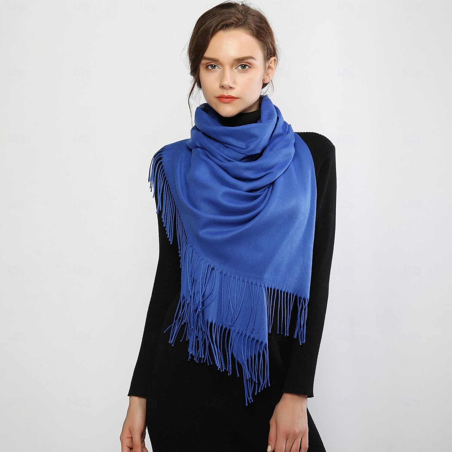 kvinners skjerf pashmina sjal og omslag til kveldskjole brudepike bryllup brude vinter varme lange store skjerf 2025 - $24.99 –P16