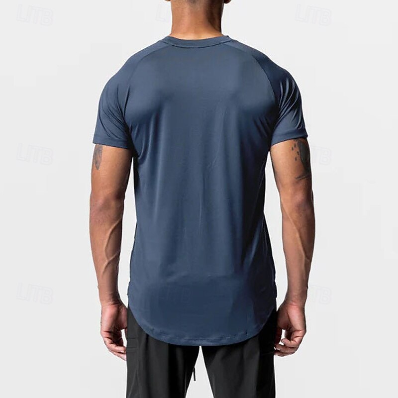 Муж. Футболка для бега Спортивная рубашка С короткими рукавами Футболка Футболка Повседневные Одежда для спорта и отдыха Однотонный Быстровысыхающий Мягкий Дышащий 2026 - $16.49 –P13