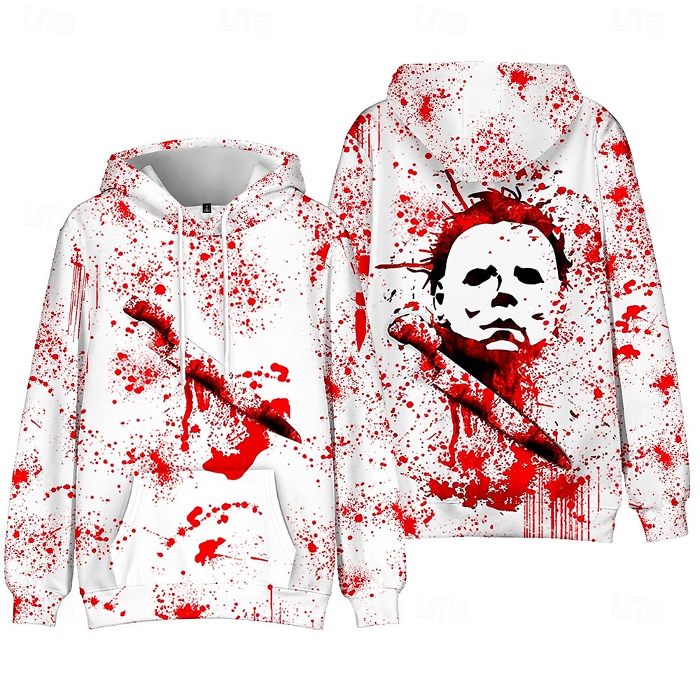 Halloween Michael Myers Bluza z Kapturem Nadruk Graficzny Na Dla par Męskie Damskie Dla dorosłych Halloween Karnawał Bal maskowy Druk 3D Codzienne 2025 - $29.99 –P11