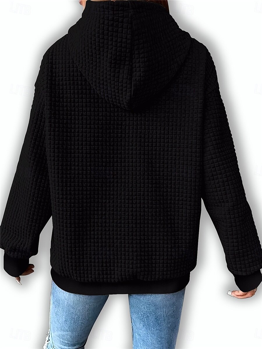 Damen-Kapuzenpullover mit Buchstaben, Street-Style, Alltagskleidung, Taschendruck, lässiger Kapuzenpullover, lange Ärmel, mikroelastisch, Herbst/Winter, bequem, atmungsaktiv, weicher Stoff 2025 - $29.99 –P2