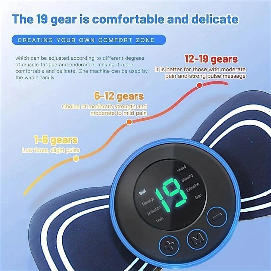 3/6 stuks smart ems nekmassager mini nek- en rugstimulatiemassager draagbare gelpad sticker dun 2025 - $24.99 –P6