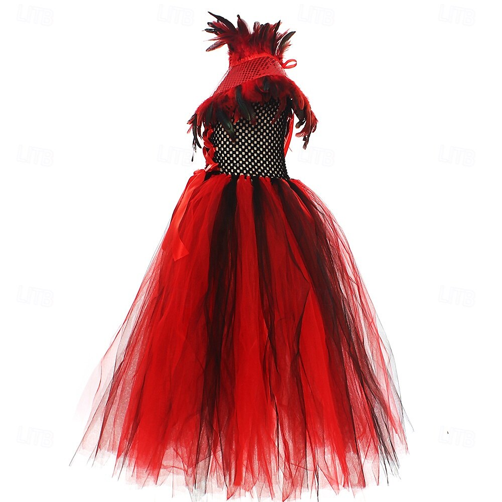Čerodějnice Upír Scarlet Witch Valpuržina noc Úbory Fancy kostým Dětské Dívčí Výkon Párty Karneval Jednoduchý karnevalový kostým 2025 - $43.99 –P9