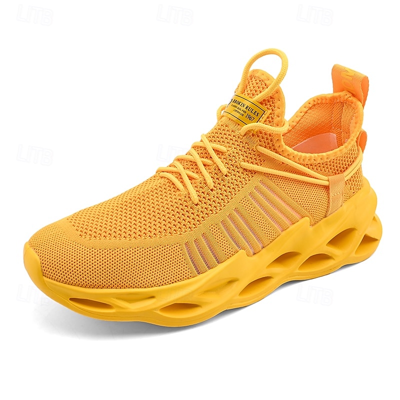 scarpe da corsa traspiranti da uomo verde neon – scarpe sportive leggere con suola ammortizzata per sport e attività all'aperto del 2025 a $46.99 –P6