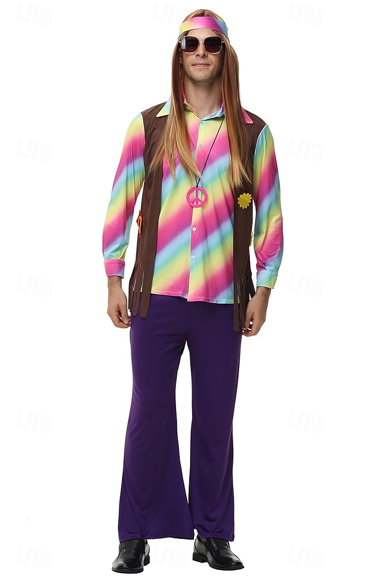 Carnival Costume Ethnic Hippies Cosplay Costume Fancy Costume 1970s Disco Adults' Men's Halloween Carnival Masquerade Party Easy Halloween Costumes Dress Up 2026 - $78.99 –P2