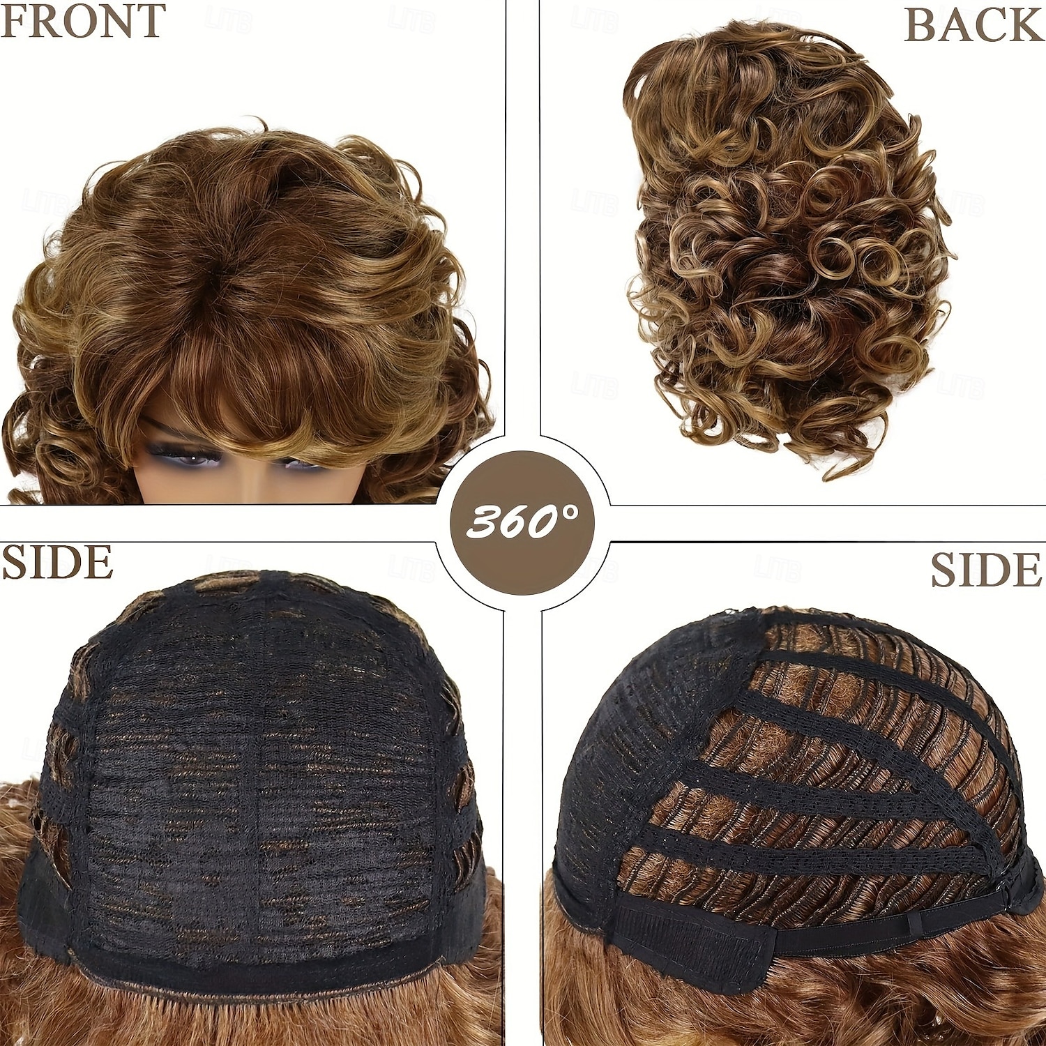 Easy-Style Heatproof Synthetic Wig - Bob with Bangs Lush Curls Perfect for Daily Wear & Special Occasions Natural Look 2025 - $19.99 –P13
