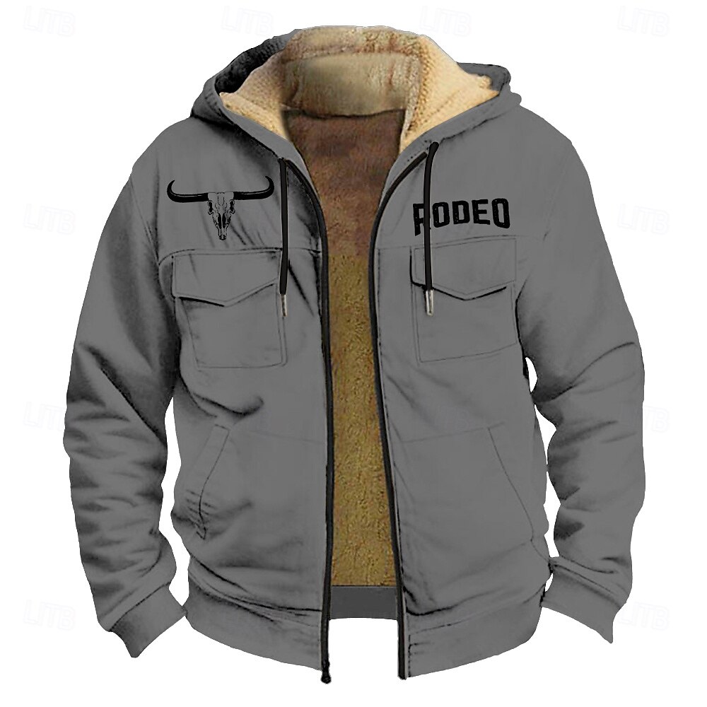 Homens Vaca Tosão Moletom Moletons Moletom Manga Longa Moletom com capuz Com Capuz Moda Impressão 3D Feriado Caça Streetwear Azul Marron Zíper Bolsos Outono Inverno Designer de 2025 por $40.99 –P3