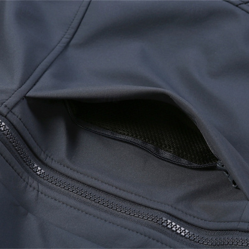 Men's Hiking Fleece Jacket Winter Outdoor Patchwork Thermal Warm Fleece Lining Waterproof Windproof Fleece Jackets Full Zip Climbing Camping / Hiking / Caving Traveling Dark Grey Black White Navy Blue 2025 - $70.99 –P13