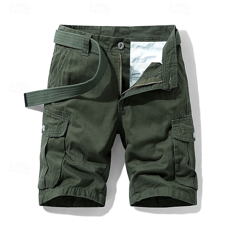 Herren Cargo Shorts Kurze Hosen Shorts Kurze Hosen Arbeitsshorts Knopf Multi Pocket Glatt tragbar Kurz Outdoor Täglich Ausgehen Modisch Klassisch Schwarz Armeegrün 2025 - $26.99 –P2