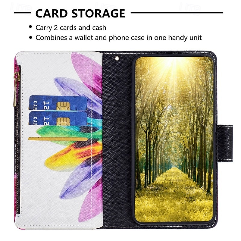 Phone Case For Samsung Galaxy S24 Ultra Plus S23 S22 S21 S20 Ultra Plus FE A55 A35 A25 A15 5G A54 A34 A14 A73 A53 A33 A23 A13 A72 A52 A42 A32 A22 A12 A02 S25 Plus Wallet Case with Stand Holder Zipper 2025 - $21.99 –P7