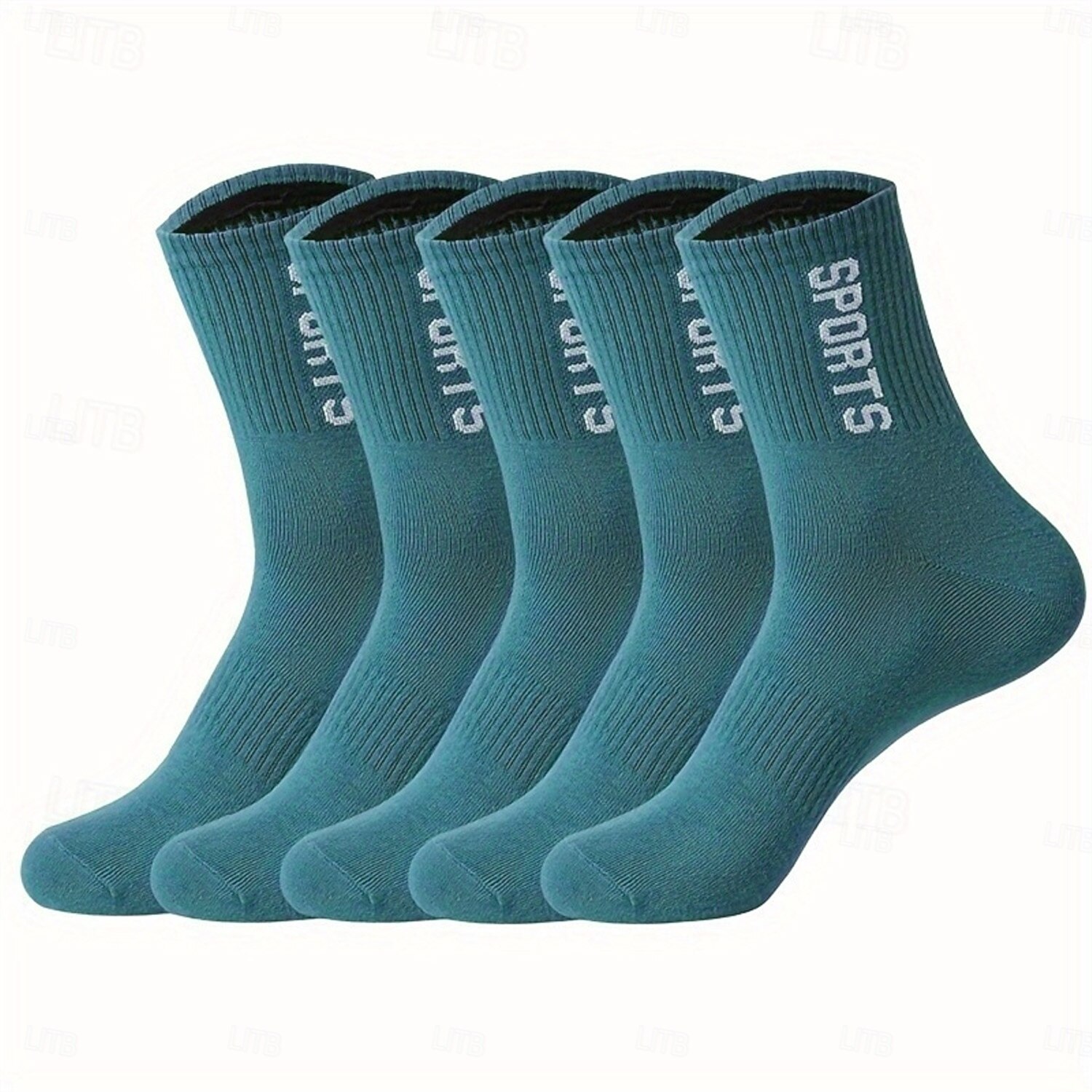 Hombre 5 pares Paquetes múltiples Calcetín Calcetines para correr Calcetines informales Negro Blanco Color Letra Deporte Diario Vacaciones Básico Medio Primavera Otoño Moda Casual 2025 - $11.49 –P7