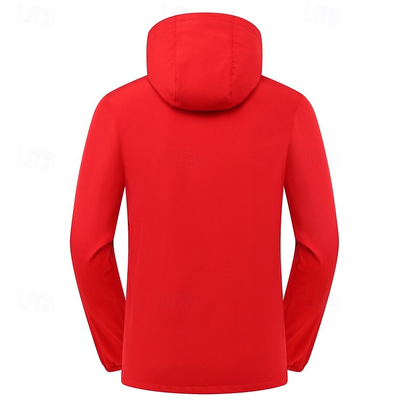 Men's Softshell Jacket Hiking Jacket Outdoor Windproof Quick Dry Lightweight Jacket Windbreaker Jacket Traveling Black White Red Navy Blue Royal Blue 2025 - $42.99 –P16