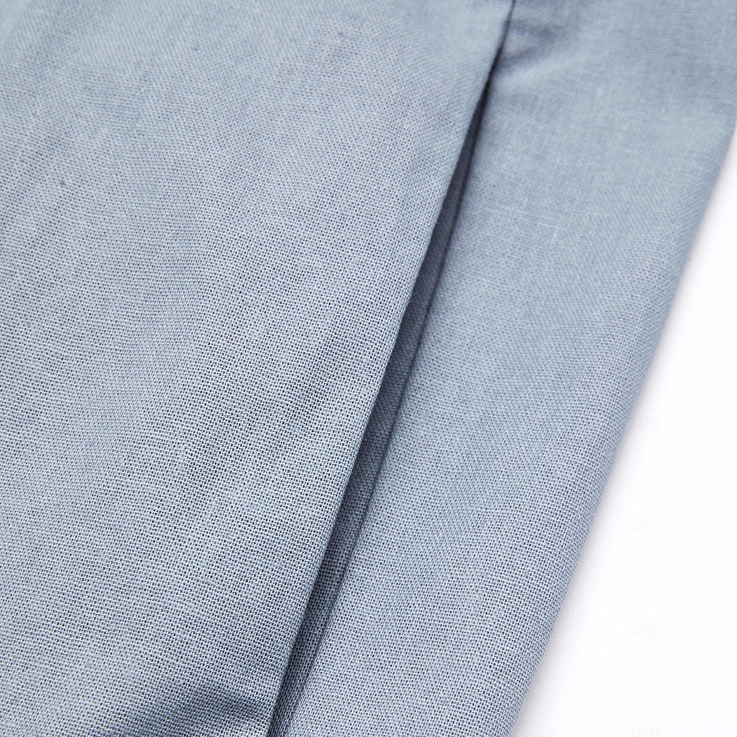 Ensembles en coton et lin pour femmes, ensembles deux pièces, couleur unie, mode, col rond, rue, quotidien, 2 pièces, blanc, bleu, kaki, gris, printemps et automne de 2025 ? $35.99 –P12
