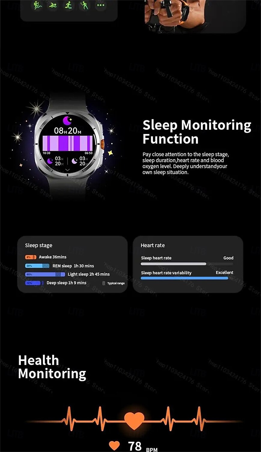 W7 AMOLED Smart Watch Ultra 7 Ai Dail 3D Menu SOS Compass Men Women Bluetooth Call Wireless Charging Sport Smartwatch 2025 - $54.99 –P11