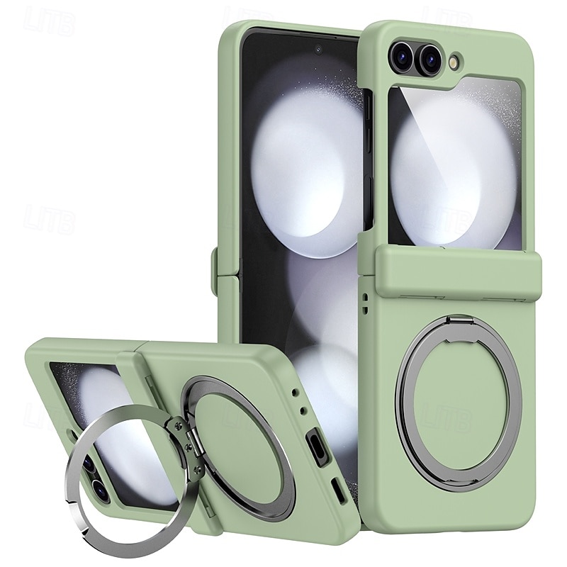Phone Case For Samsung Galaxy Z Flip 7 Z Flip 6 Z Flip 5 Z Flip 4 Z Flip 3 Back Cover with Stand Holder Magnetic Support Wireless Charging Retro TPU PC 2025 - $24.99 –P2