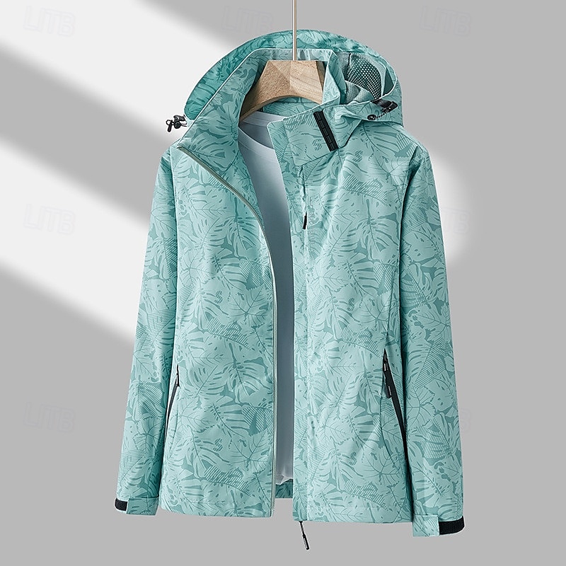 Mulheres Jaqueta Softshell Jaqueta de Trilha Quebra-Vento de Trilha Inverno Ao ar livre Botânico floral Prova-de-Água A Prova de Vento Bolso Múltiplo Zíper Frontal Jaqueta leve Zip Completo Campismo de 2025 por $15.49 –P5