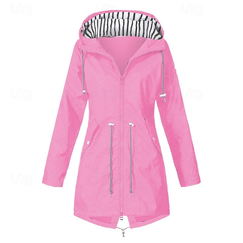 Women's Hiking Jacket Winter Outdoor Waterproof Windproof Multi-Pockets Front Zipper Lightweight Jacket Full Zip Camping / Hiking / Caving Winter Sports Black Yellow Pink Red Dark Navy 2025 - $29.99 –P8