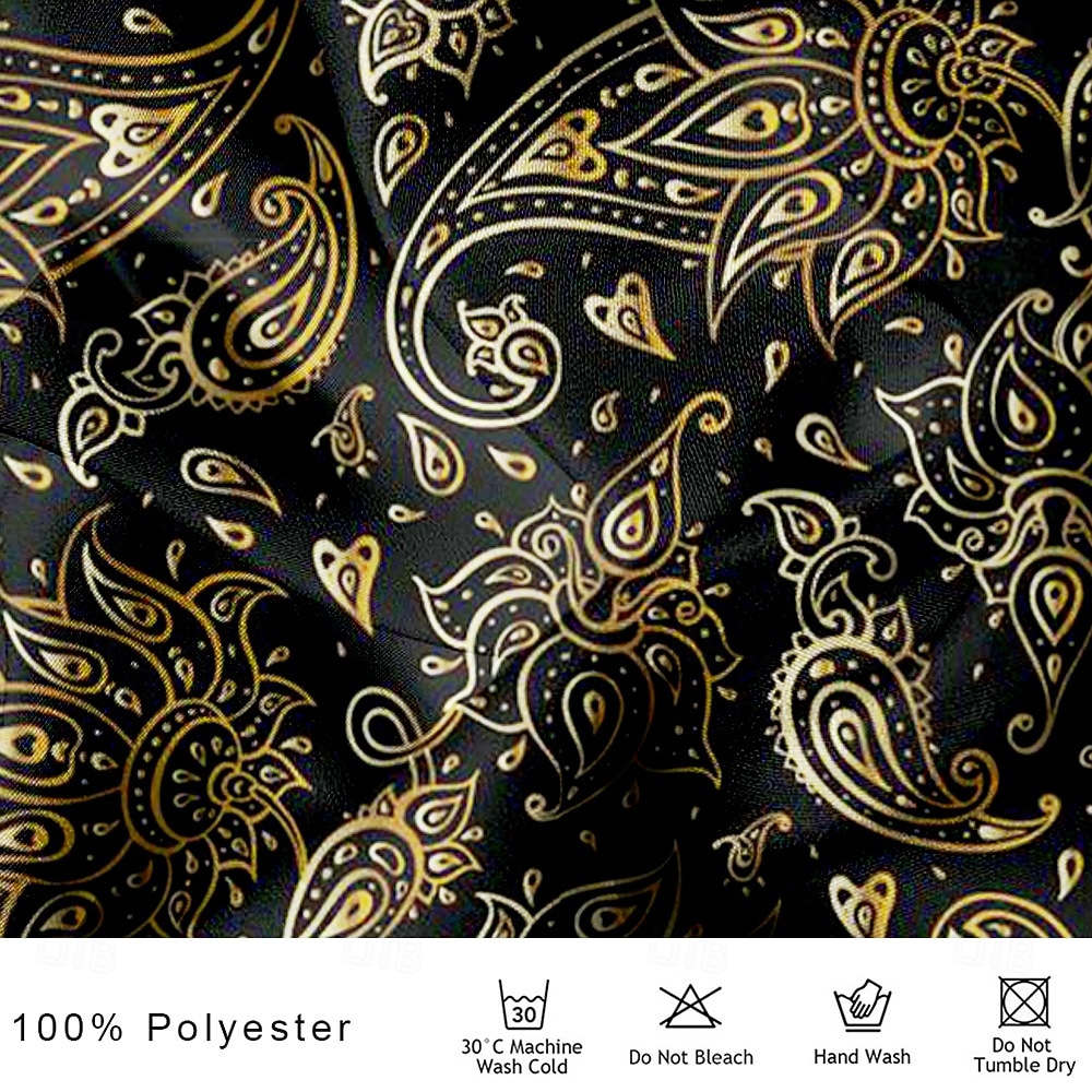 Bărbați Cămașă din satin Cămașă de Costum Camașă cu nasturi Imprimeu Paisley Vacanță Îmbrăcăminte de seară de petrecere Violet Galben Manșon Lung Cămăși cu guler Vară Primăvară Îmbrăcăminte Butonul 2025 - $27.99 –P3