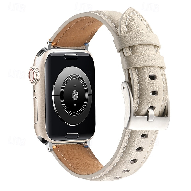 Bőr zenekar Kompatibilis valamivel Apple Watch óraszíj 38mm 40mm 41mm 42mm 44mm 45mm 49mm Fém kapocs Luxus Állítható Valódi bőr Csere óraszíj mert iwatch Ultra 2 Series 9 8 7 SE 6 5 4 3 2 1 2025 - $14.99 –P5