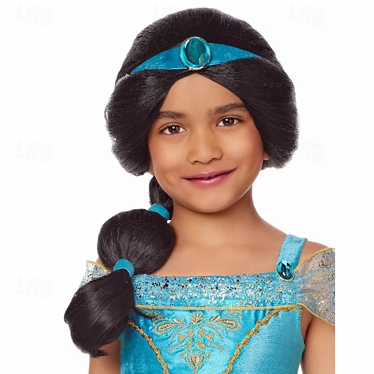 dětská jasmínová paruka princezna halloween cosplay party paruky 2025 - $24.99 –P1