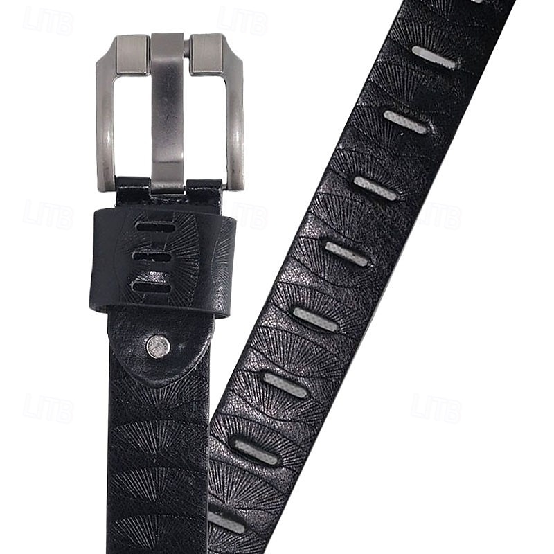 2026年 男性用 サッシュ ベルト メンズベルト レトロ PUレザー 合金 現代コンテンポラリー 単色/無地 ブラック バケーション デイリーウェア カジュアル／普段着 週末 ウエストベルト  コレクション – $9.49 –P1