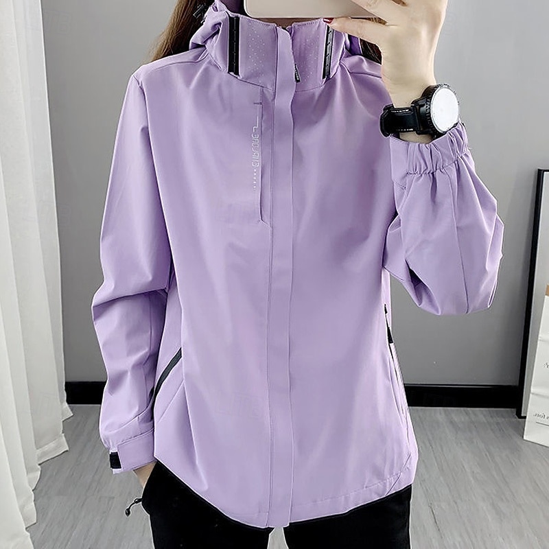 Mujer Chaqueta para senderismo Invierno Al aire libre Impermeable Resistente al Viento Multi-bolsillo Cremallera delantera Chaqueta ligera Cremallera completa Camping / Senderismo / Espeleología 2025 - $31.99 –P7