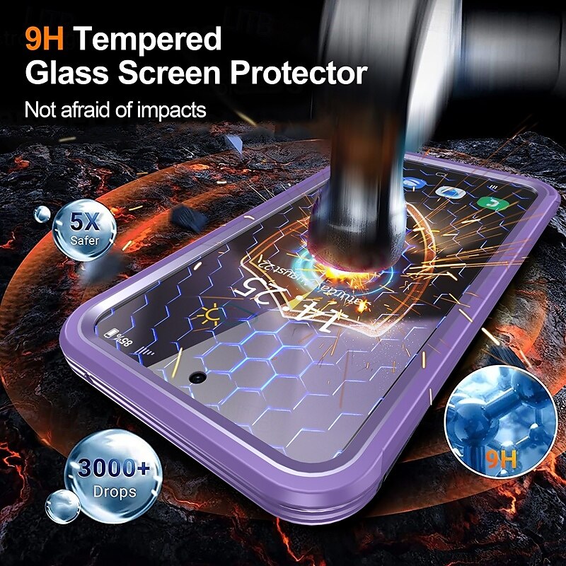 Phone Case For S24 FE S25 Ultra Back Cover Magnetic Support Wireless Charging Shockproof Retro TPU Acrylic 2025 - $20.99 –P1