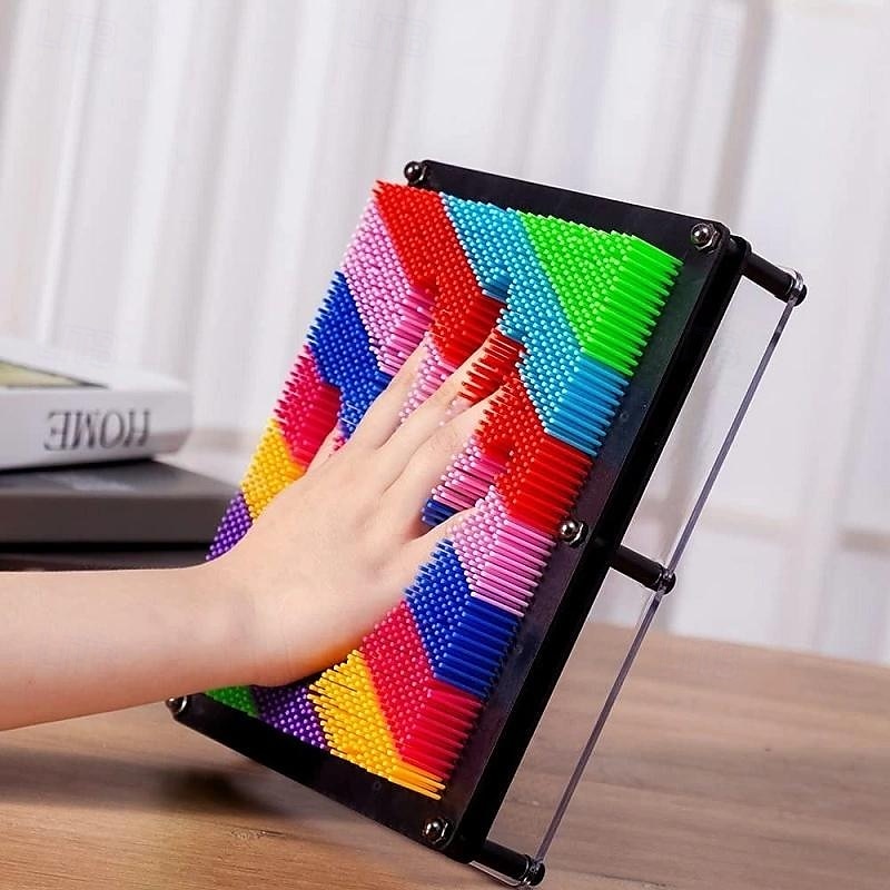 Rainbow 3D Pin Art Board Toy - Sensory Handprint Sculpture for Kids and Adults - Decompression and Creativity Art Sensory Toy - Perfect for Parties, Birthdays, and Christmas Gifts 2025 - $24.99 –P1