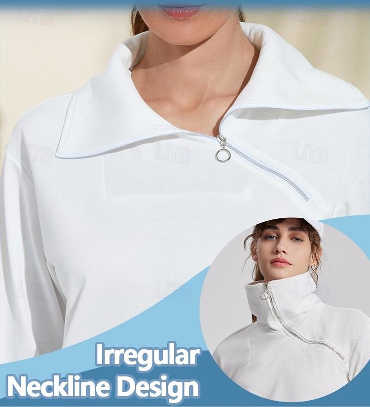 Mulheres Moletom Azul denim Amarelo Fúcsia Manga Longa Térmico / Quente Blusas Outono Inverno Roupas femininas de golfe, roupas, roupas, roupas de 2025 por $59.99 –P3