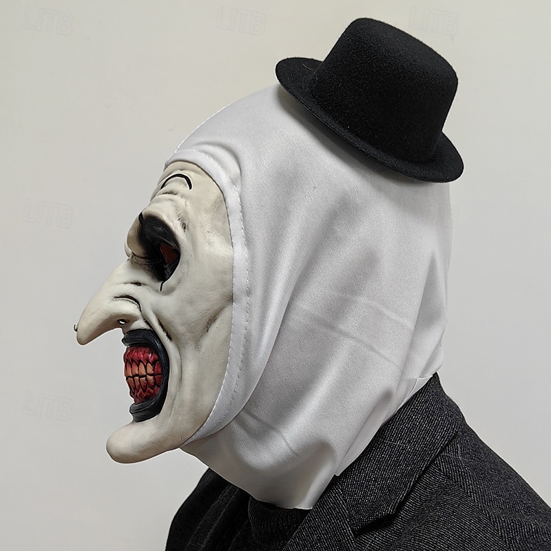 Terrifier Clown Killer Clown Mask Jumpsuit Full Head Kid's Adults' Men's Boys Scary Costume Halloween Carnival Easy Carnival Costume 2025 - $47.31 –P10