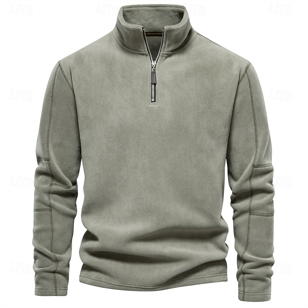 Per uomo Felpa con cappuccio e zip Felpa con zip corta Nero Blu Marrone Verde Cachi Mezza zip Semplice Sport & Outdoor Casuale Quotidiano senza stampa Poliestere Attivo Cool Casual Primavera del 2025 a $31.99 –P2