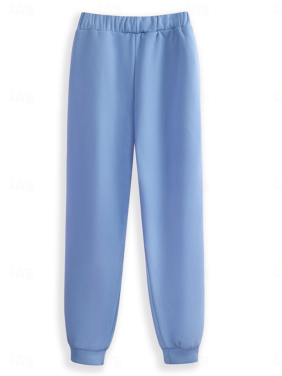 Set di pigiami da donna foderato in pile elegante caldo moda set di due pezzi tuta pantaloni maniche lunghe collo rotondo grafica con animali stampa lettere outdoor quotidiano nera rosa scuro blu del 2025 a $41.99 –P3