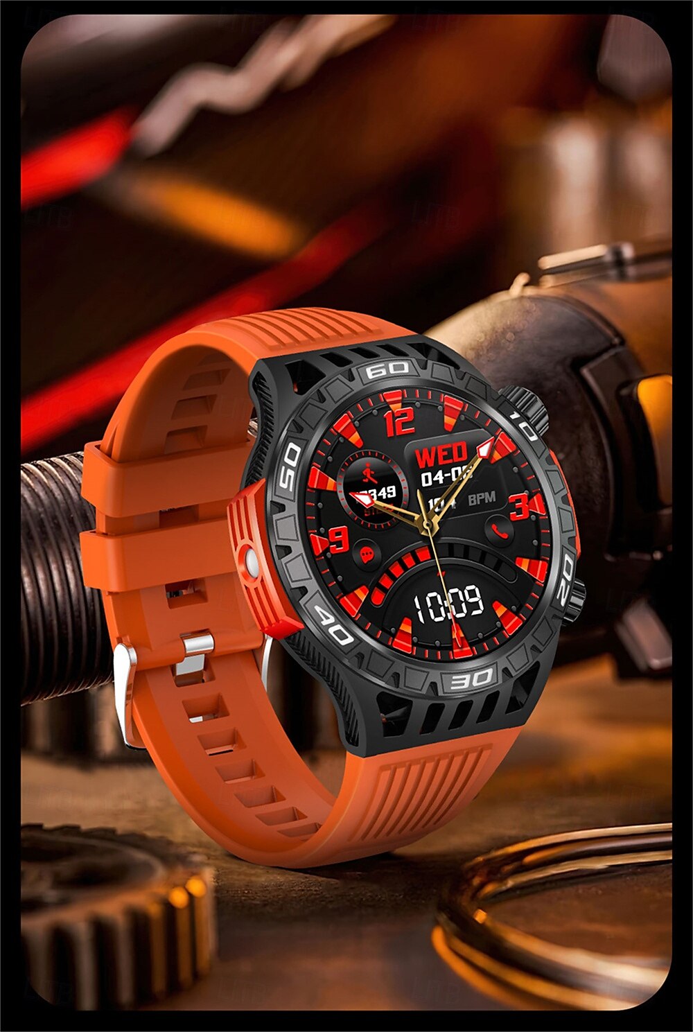 ceas inteligent ht22 ecran de 1,46 inchi apel bluetooth ip68 lanternă cu led rezistentă la apă baterie mare 100 sport gps pistă de fitness ceas inteligent 2025 - $41.99 –P1