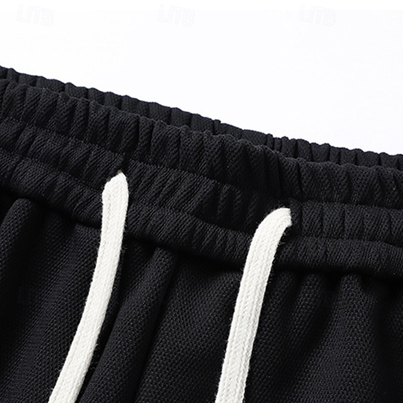 Men's Sweatpants Joggers Trousers Casual Pants Drawstring Elastic Waist Color Block Plain Comfort Soft Full Length Outdoor Casual Daily Fashion Streetwear Black Khaki 2025 - $27.99 –P4