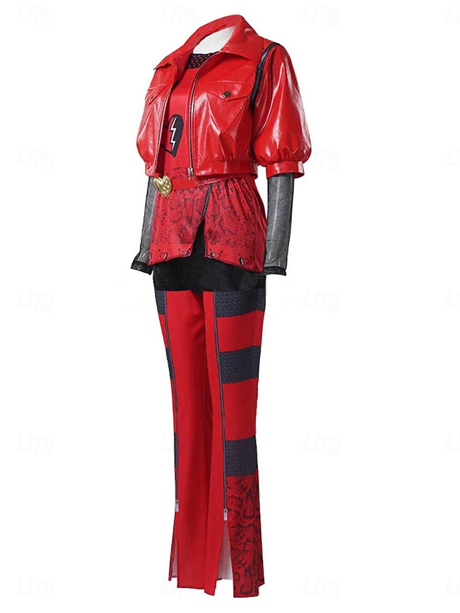 Potomci Vzestup červené Děti Červená královna srdcí Kalhoty Úbory cosplay Filmové kostýmy for Dámské Dospělé předvečer Všech svatých Karneval Párty 2025 - $85.99 –P4