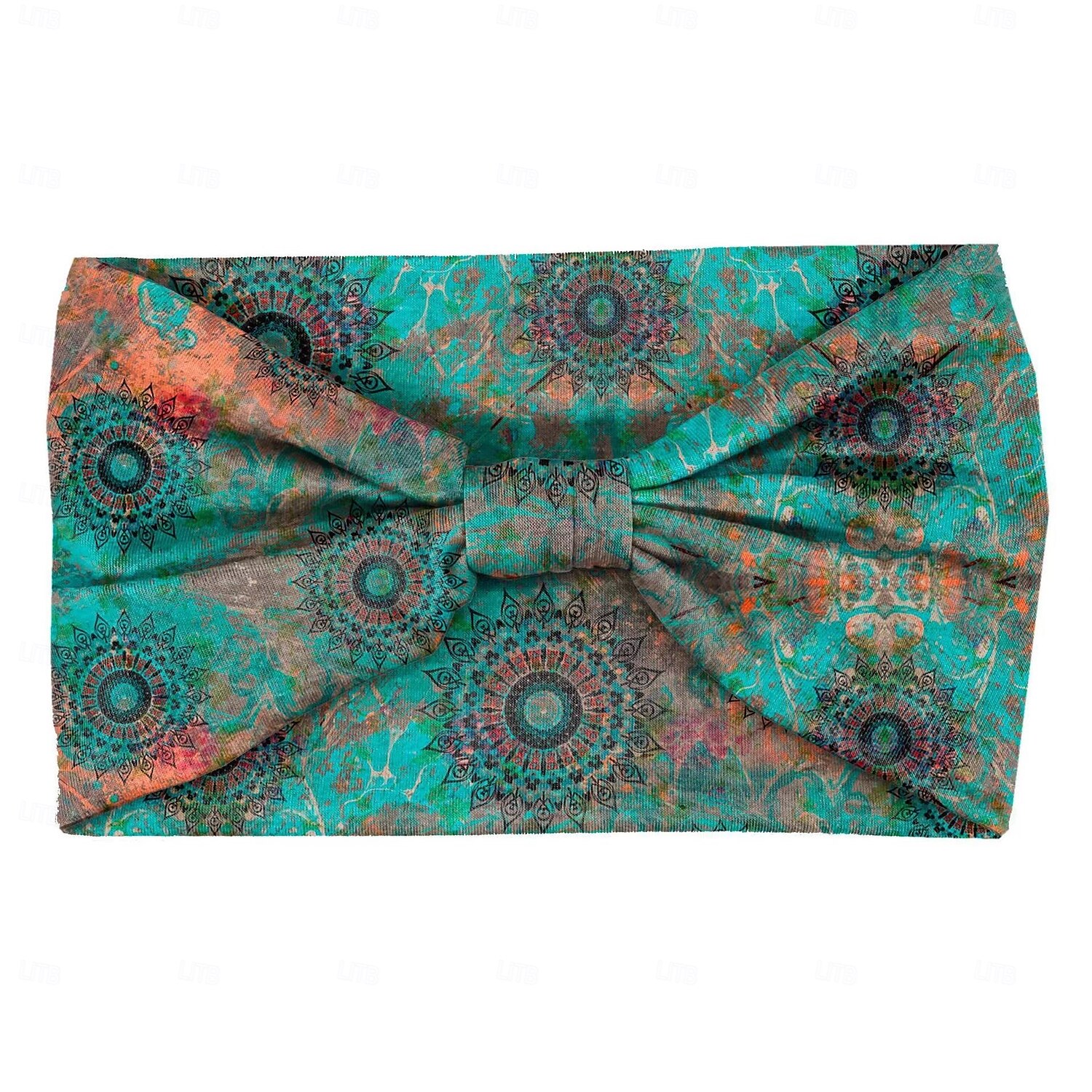 1 stk boho-trykt hodebånd vintage mandala blomst hodebånd elastisk svetteabsorberende hodeplagg hårtilbehør 2025 - $3.49 –P4