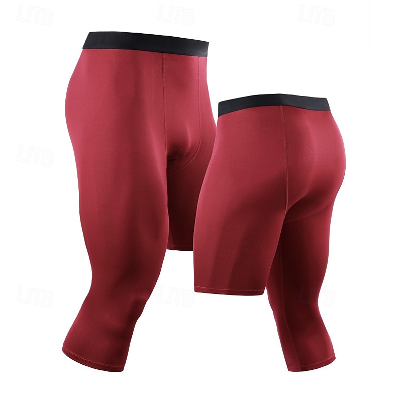 Муж. Шорты для бега Компрессионные шорты Карман Эластичный пояс Леггинсы В помещении на открытом воздухе Для занятий спортом Лето Весна Быстровысыхающий Мягкий Для тренировки Power Flex 2026 - $17.99 –P7