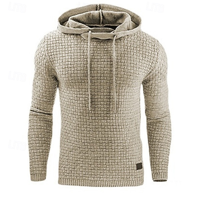 Pánské Kapuce Meruňková Černá Bílá Armádní zelená Rubínově červená Kapuce Bez vzoru Žakár Kapsy Rýhovaný S texturou Sporty a outdoor Denní Dovolená Polyester Šik ven Základní Na běžné nošení Jaro 2025 - $14.49 –P11