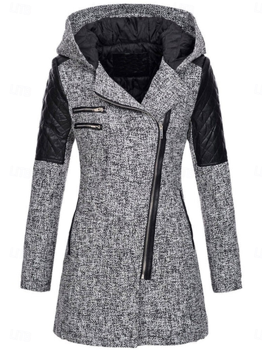 Dame Frakk Trenchcoat Gate Dagligdagstøy Feriereise Høst Vinter Lang Frakk Normal Hold Varm Pustende Stilfull Fritid Gate stil Jakker Langermet عادي Med lommer Svart Vin Blå 2025 - $52.99 –P7