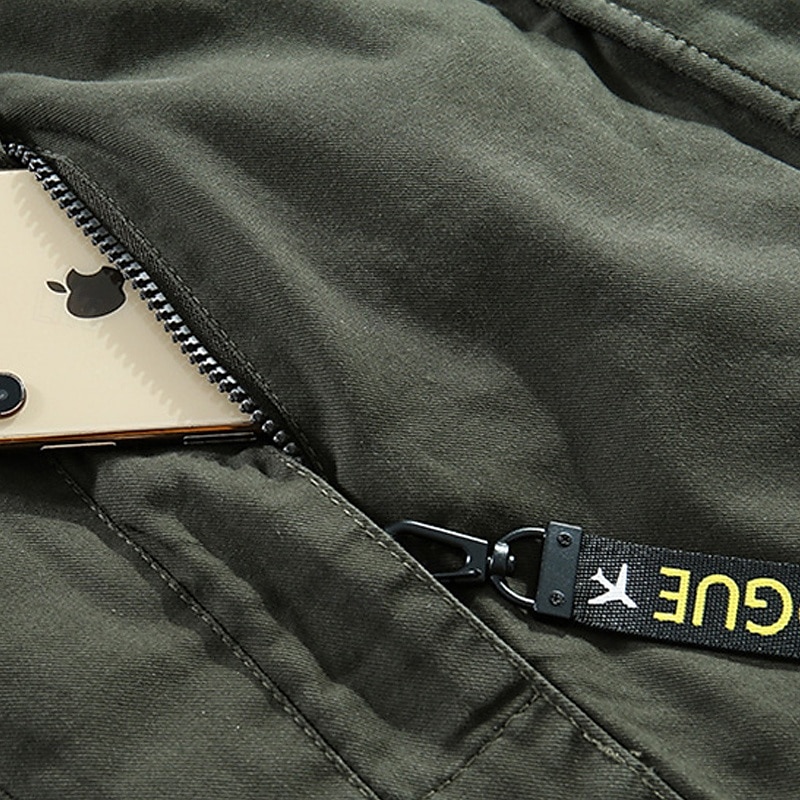 Herren Winterjacke Fleecejacke Freizeitjacke Täglich Urlaub warm Tasche Vlies Herbst Winter Glatt Modisch Strassenmode Mit Kapuze Standard Schwarz Khaki Armeegrün Jacken 2025 - $67.99 –P5
