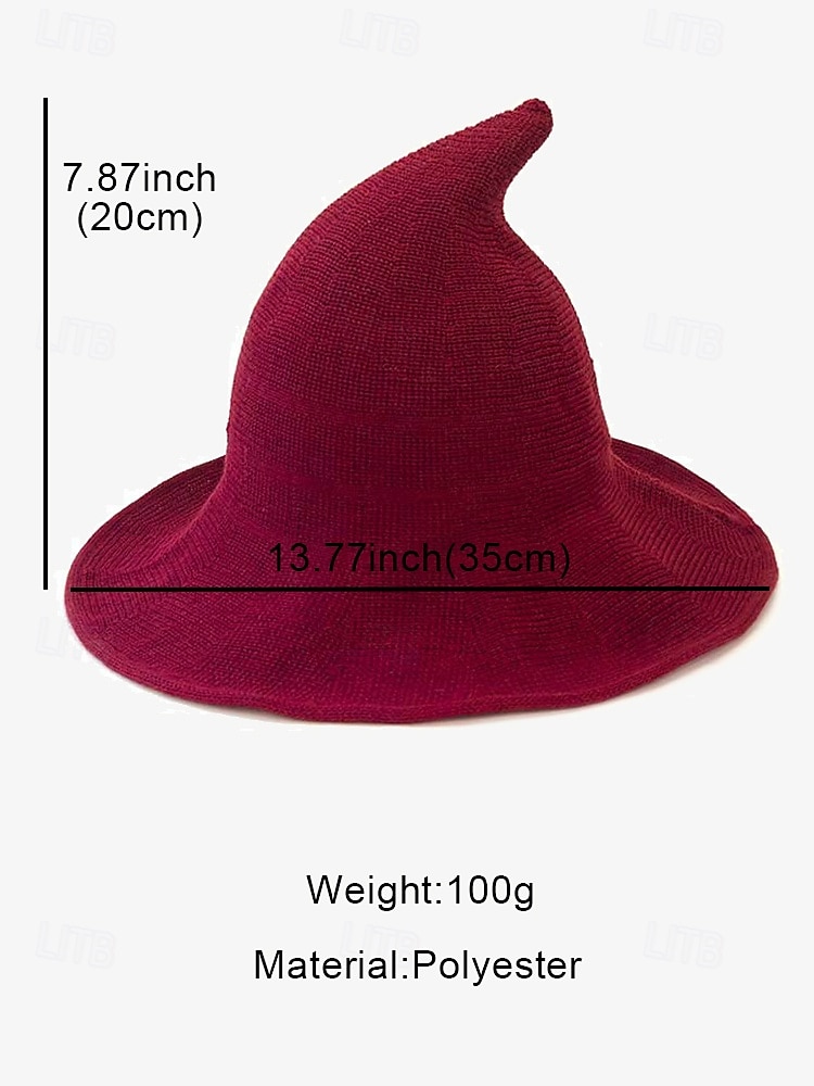 Women's Witch Hat – Knitted Pointed Halloween Costume Hat for Cosplay and Party Wear 2025 - $14.99 –P3