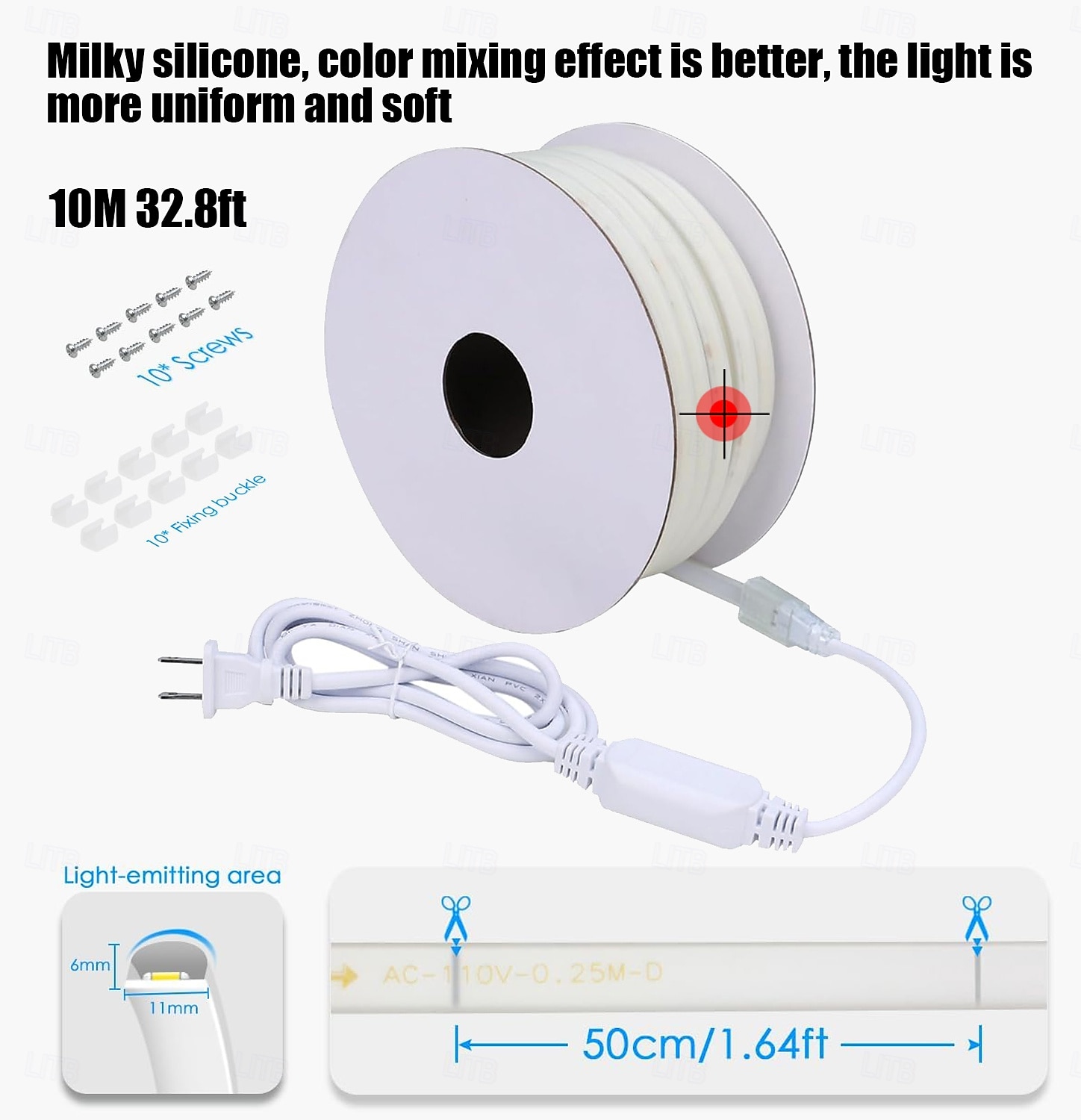 2025年 COB LED ストリップ ライト、3-40 メートル ストリップ ライト IP65 防水 288 LED/m 超高輝度ホワイト LED ストリップ、24 キー IR リモコン付き、寝室、キッチン、屋外装飾に最適、フレキシブル テープ ライト  コレクション – €21.14 –P1