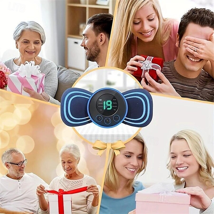 3/6 stuks smart ems nekmassager mini nek- en rugstimulatiemassager draagbare gelpad sticker dun 2025 - $24.99 –P17