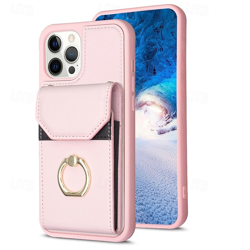 Funda para teléfono para iPhone 16 iPhone 15 Pro Max Plus iPhone 14 13 12 11 Pro Max Plus Mini Funda billetera Soporte para anillo ranura para tarjeta Shockproof Retro TPU PU Cuero 2025 - $19.99 –P2