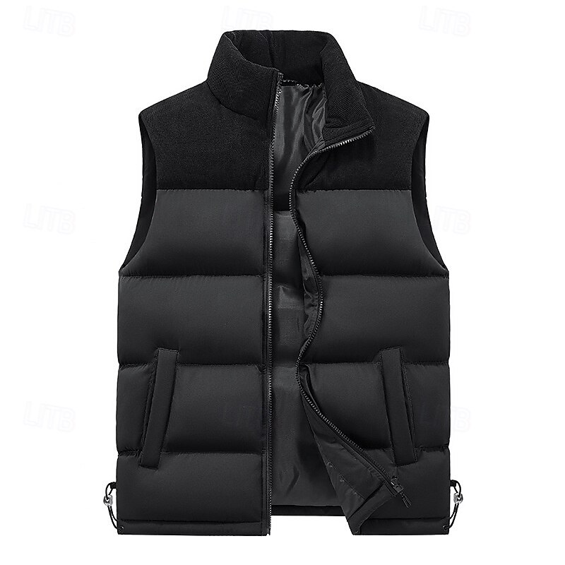 Homme Doudoune Sans Manche Gilet matelassé Gilet du quotidien Rendez-vous Vacances Mode Décontractées Automne hiver Patchwork Poche Polyester Chaud Confortable Plein Poche fermeture Éclair Mao de 2025 ? $38.99 –P5