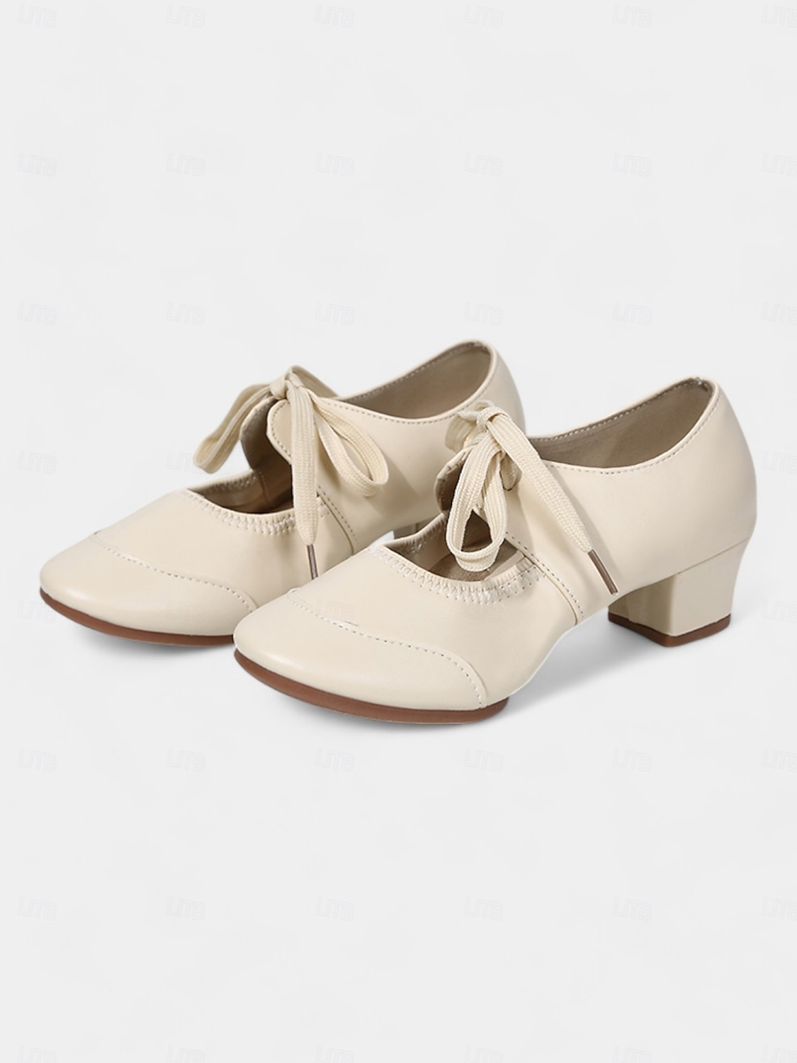 chaussures de danse à lacets dorées pour femmes avec talon bas, parfaites pour les spectacles de danse de salon, latine et jazz de 2025 ? $32.99 –P9
