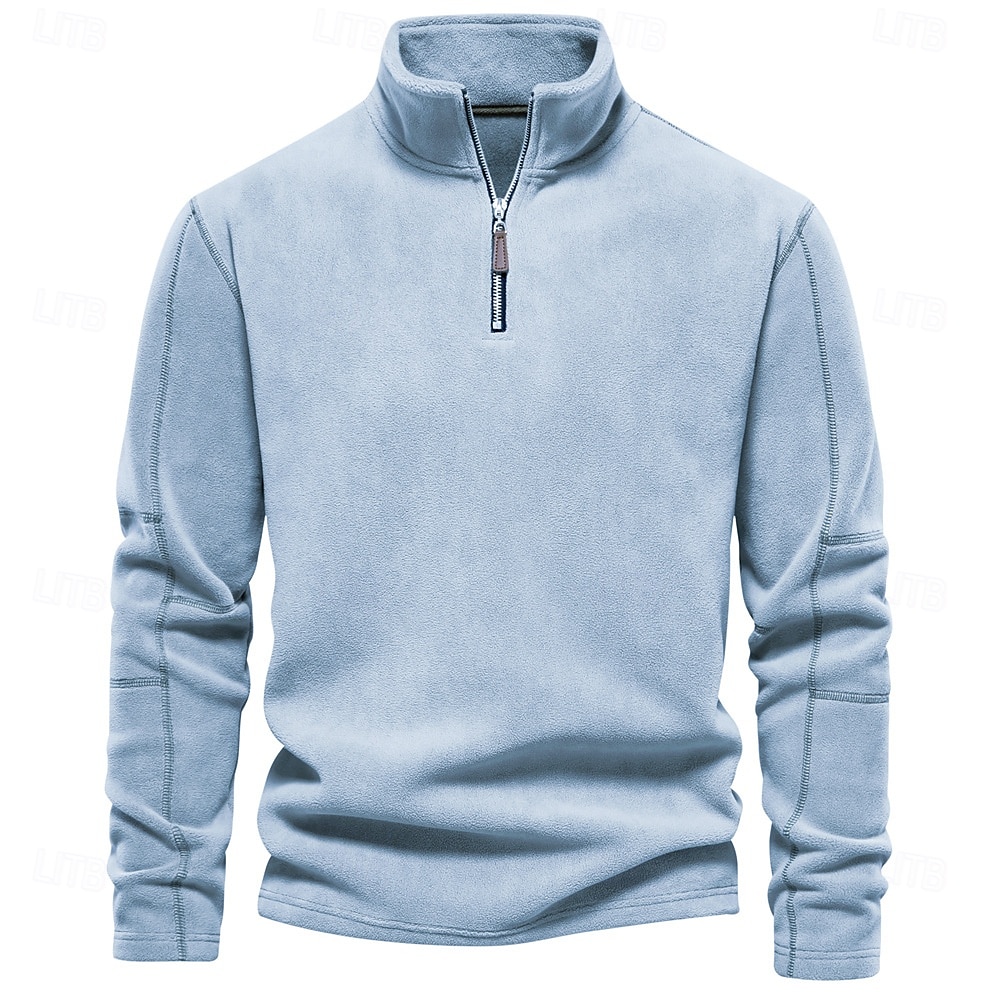 Per uomo Felpa con cappuccio e zip Felpa con zip corta Nero Blu Marrone Verde Cachi Mezza zip Semplice Sport & Outdoor Casuale Quotidiano senza stampa Poliestere Attivo Cool Casual Primavera del 2025 a $31.99 –P4