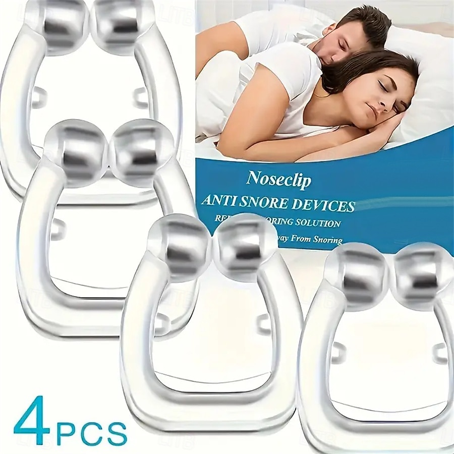 2025年 シリコン製磁気いびき防止いびき防止ノーズクリップ睡眠トレイ睡眠補助具 4個  コレクション – $12.99 –P13