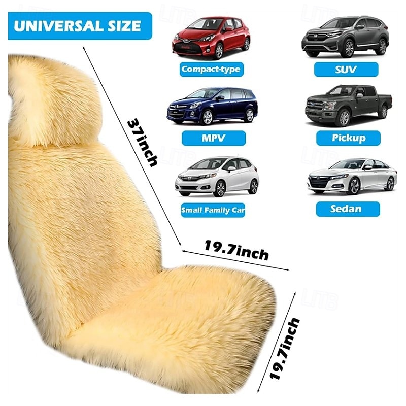 1pc Copertura per Sedile Auto in Finto Vello Protettore Caldo Invernale Elegante Cuscino Universale a Grandezza Completa per Auto Sedile del Conducente del 2025 a $171.99 –P6