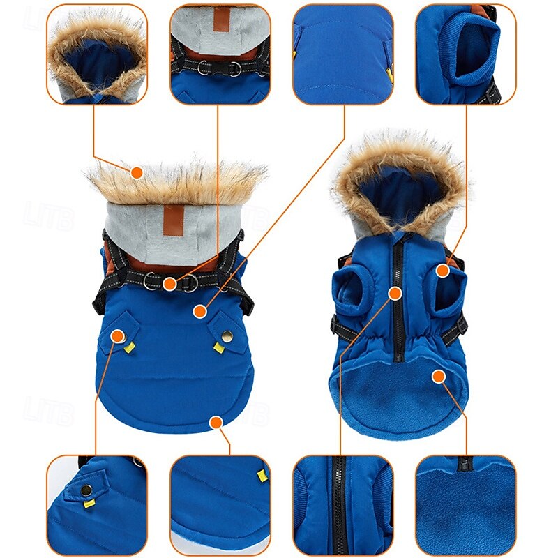 Dog Coat Jacket Fashion Winter Warm Fashion Comfortable Outdoor Dailywear Homewear Dog Clothing for Small Medium 2025 - $26.99 –P3